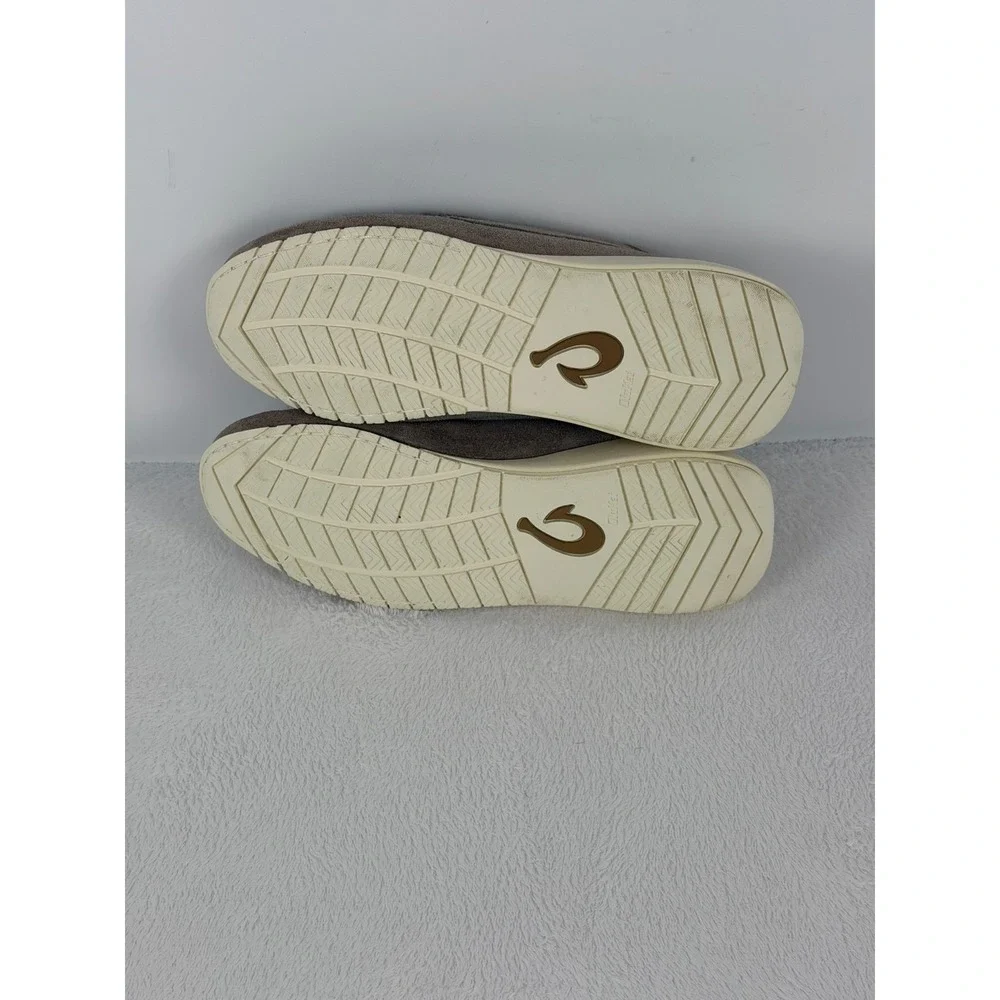 OluKai Ka'a Loafer Men's 10.5 Cooler Grey Suede Slip On Drop-In Heel 10535-1G1G